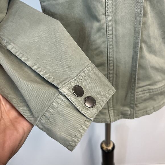 Liverpool Moss Green Harpere Trucker Jacket size Medium Stretch Pockets Casual - Picture 5 of 10